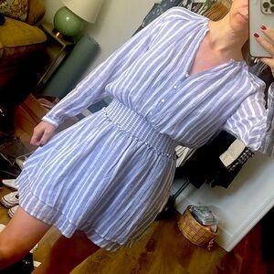 Rails Blue and White Striped Dress / Beach Coverup